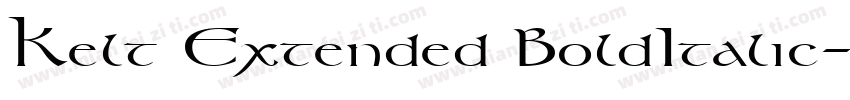 Kelt Extended BoldItalic字体转换